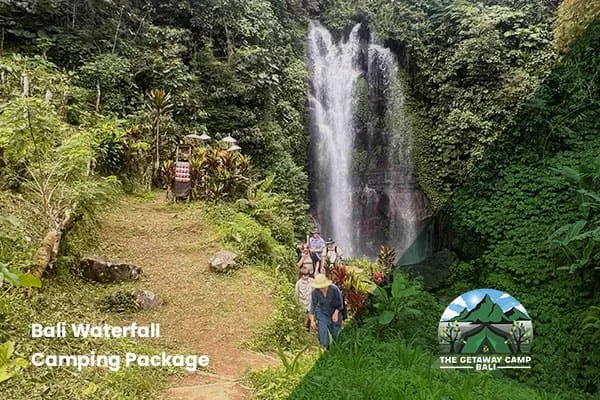 bali waterfall camping